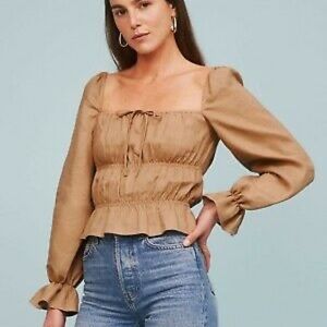 Reformation Pimento Top in Khaki